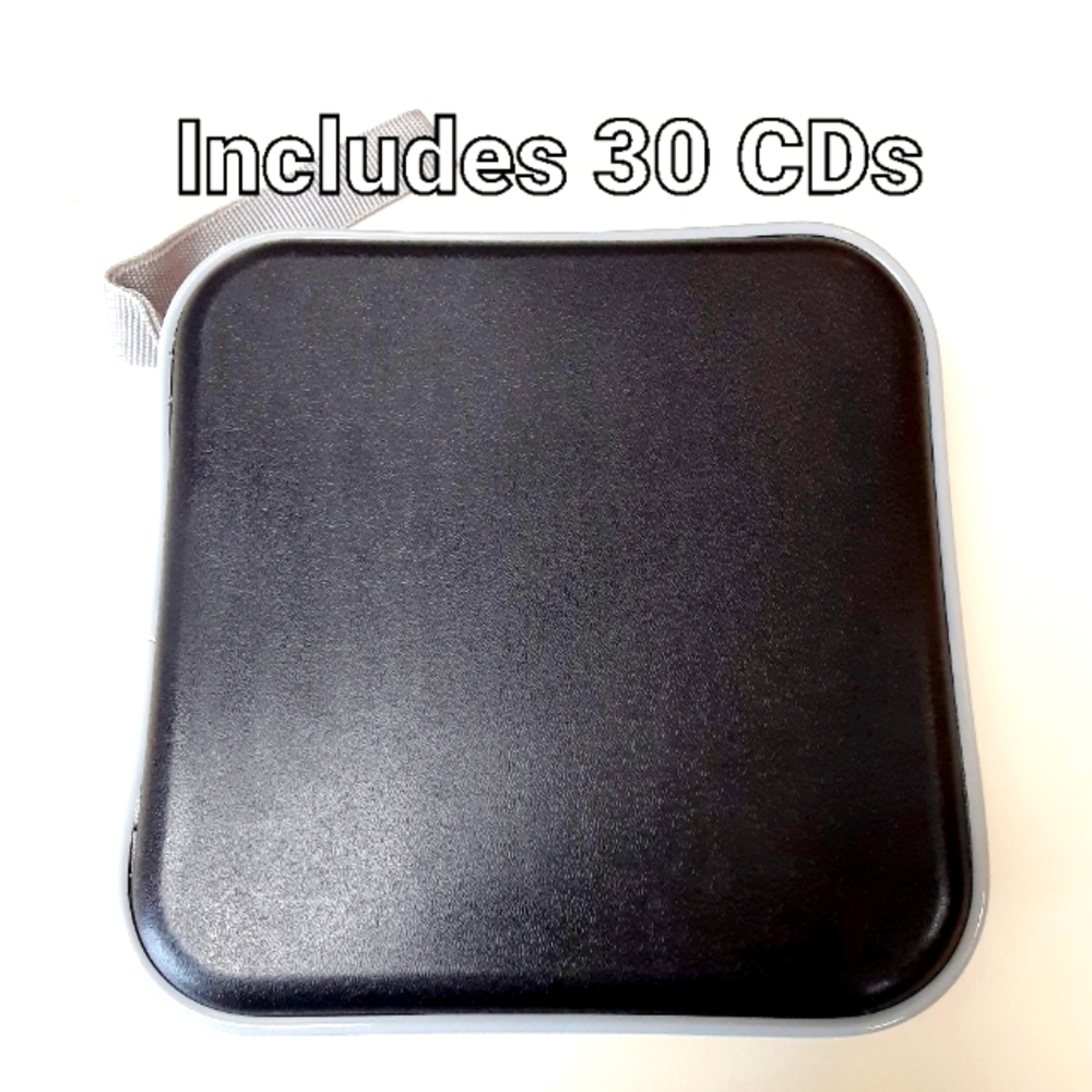 New CD Case With 30 Used CDs Included